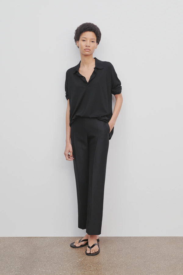 Flame Wool and Silk-Blend Straight-Leg Pants