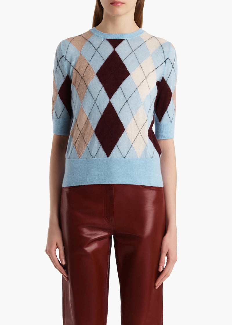 Anders Argyle-Knit Cashmere-Blend Top