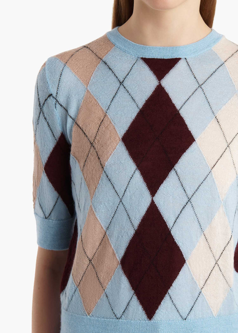 Anders Argyle-Knit Cashmere-Blend Top