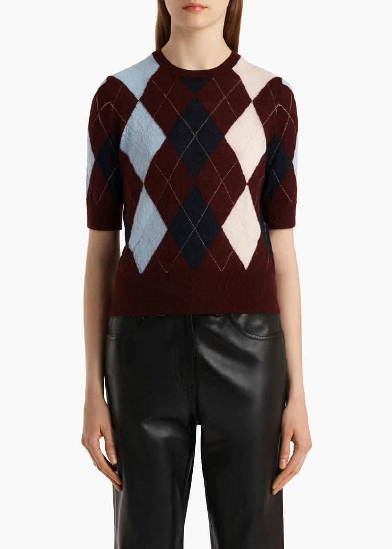 Anders Argyle-Knit Cashmere-Blend Top
