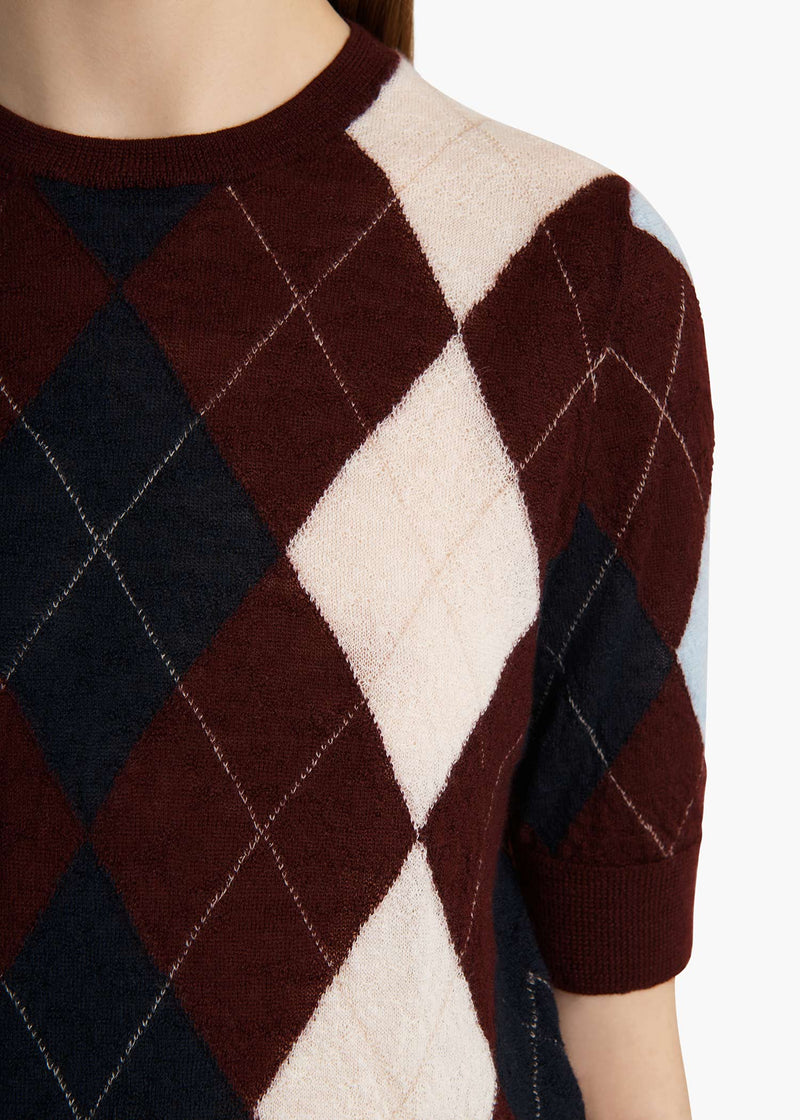 Anders Argyle-Knit Cashmere-Blend Top