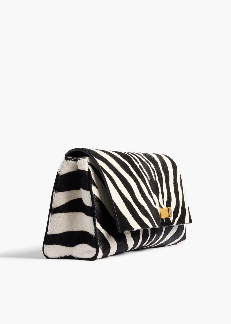 Zebra Print Haircalf Audrey Clutch