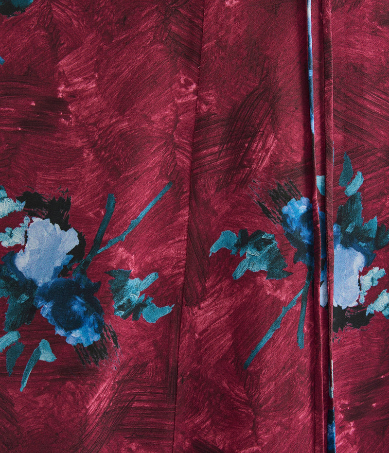 Floral Print Tie-Waist Midi Dress