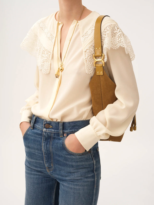 Suede Marcie Hobo Shoulder Bag