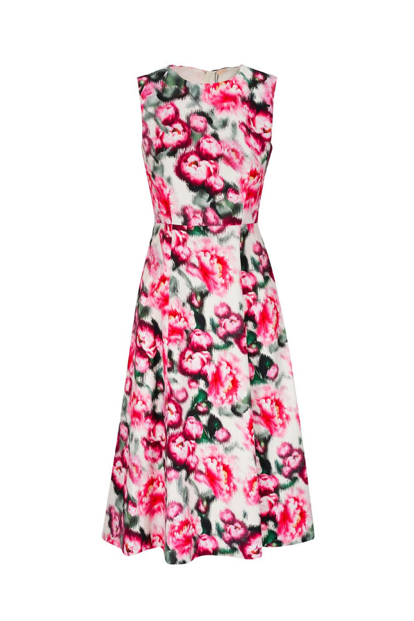 Eloise Peony Print Cotton Dress