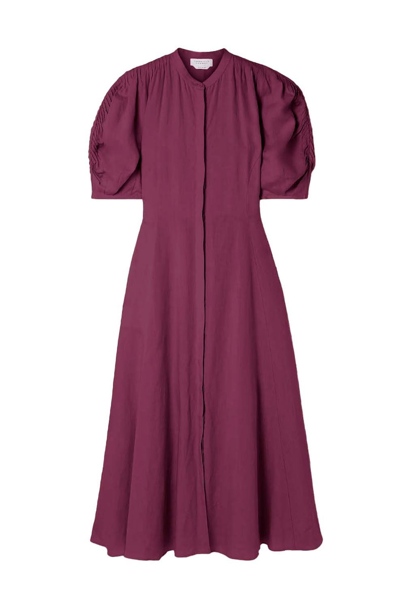 Arabella Aloe Linen Shirtdress