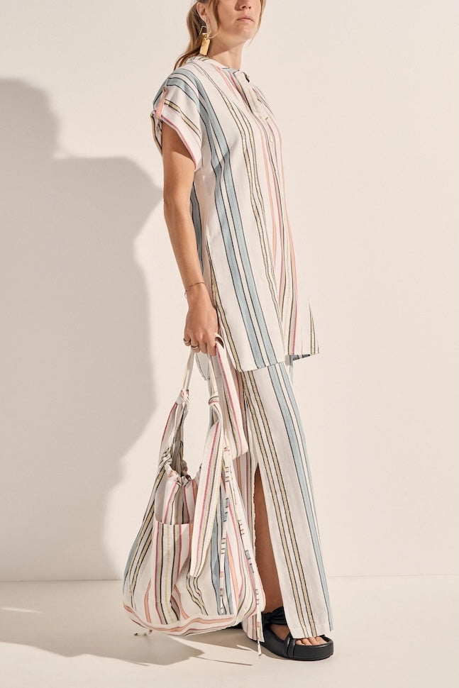 Striped Athena Short Tunic Dress