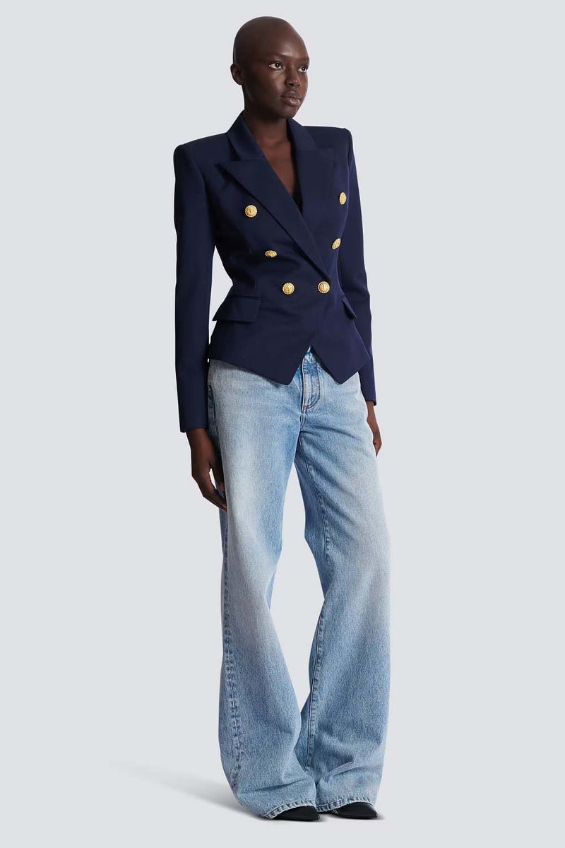 Double-Breasted Wool Blazer