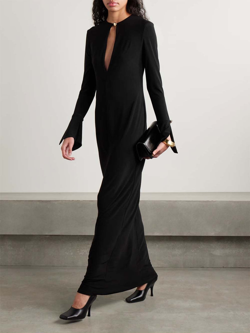 The Sylvie Cutout Stretch-Jersey Gown Belinda International The Sylvie Cutout Stretch-Jersey Gown Belinda International
