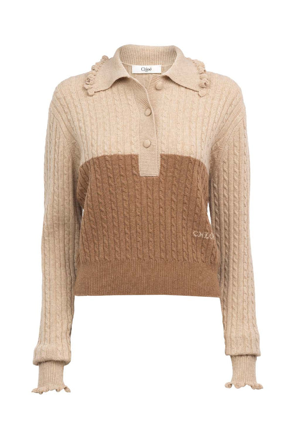 Wool & Cashmere Collared Sweater