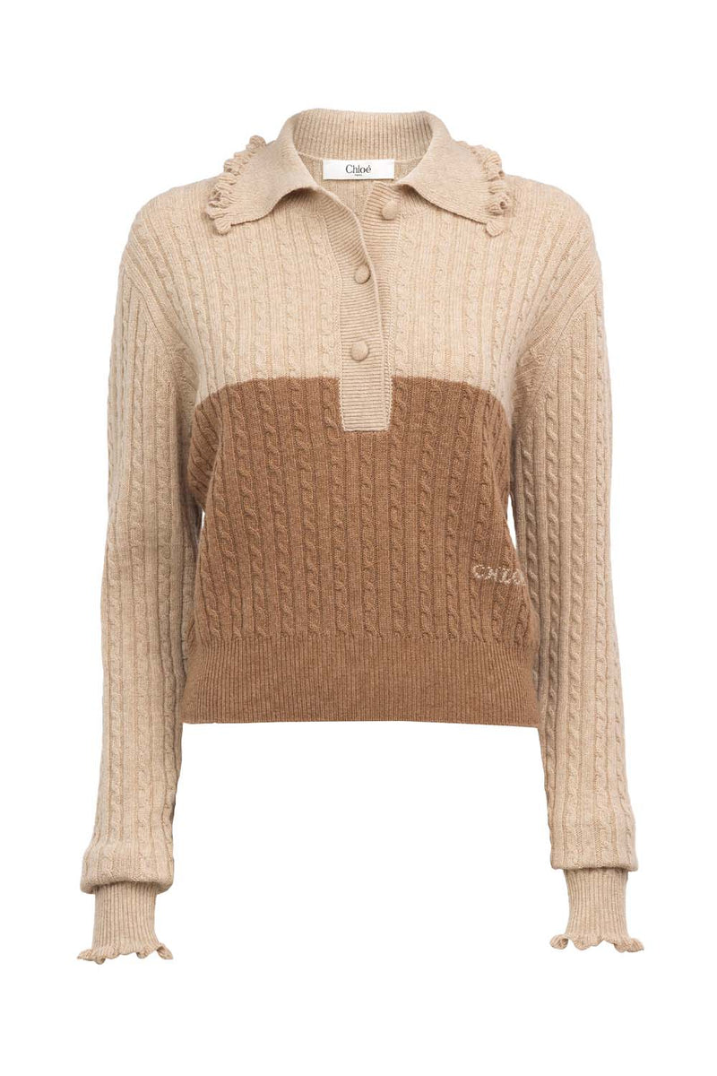 Wool & Cashmere Collared Sweater