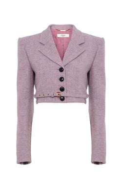 Wool Crêpe Cropped Spencer Jacket
