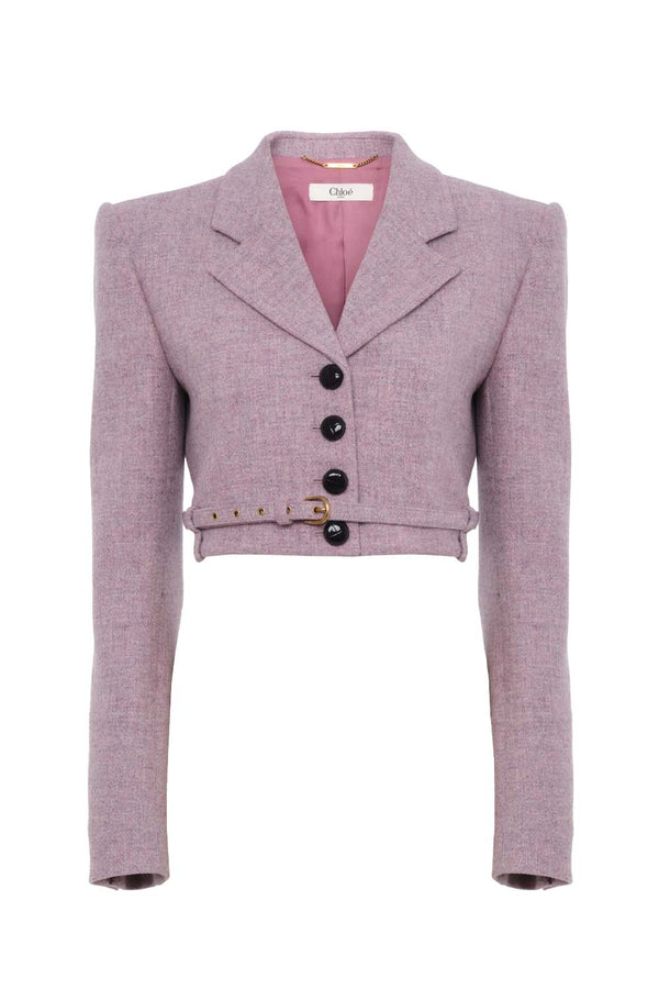 Wool Crêpe Cropped Spencer Jacket
