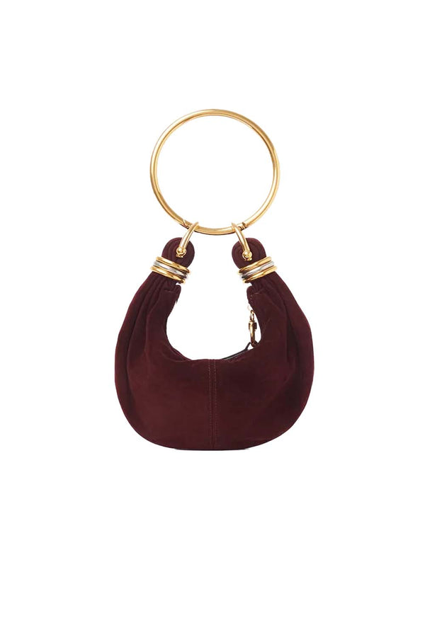 Suede Mini Bracelet Hobo Bag