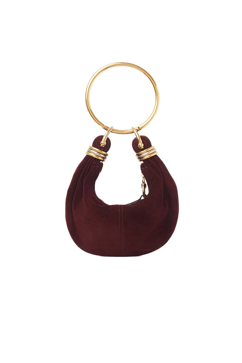 Suede Mini Bracelet Hobo Bag