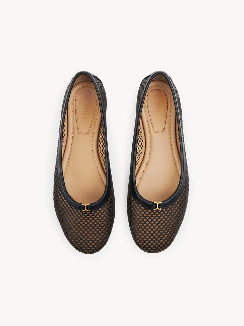 Marcie Perforated Leather Ballet Flats