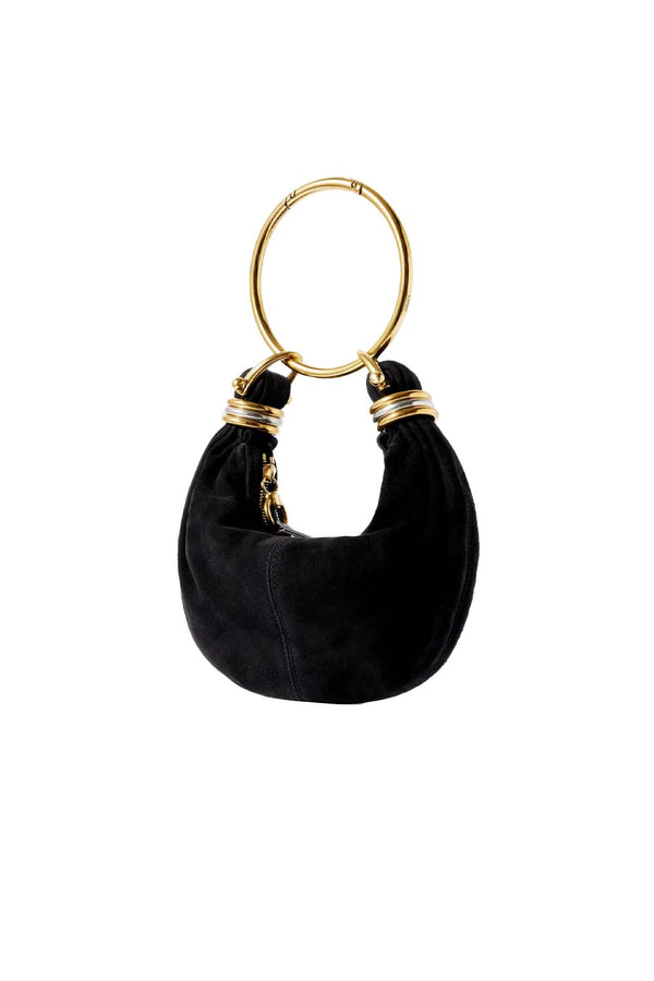 Suede Mini Bracelet Hobo Bag