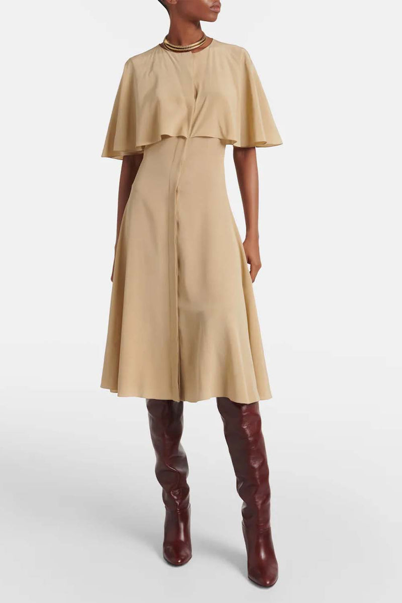 Caped Midi Dress