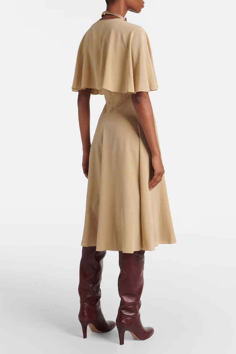 Caped Midi Dress