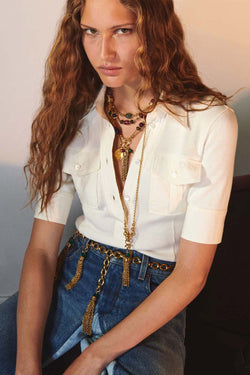 Short Sleeve Utilitarian Cotton Shirt