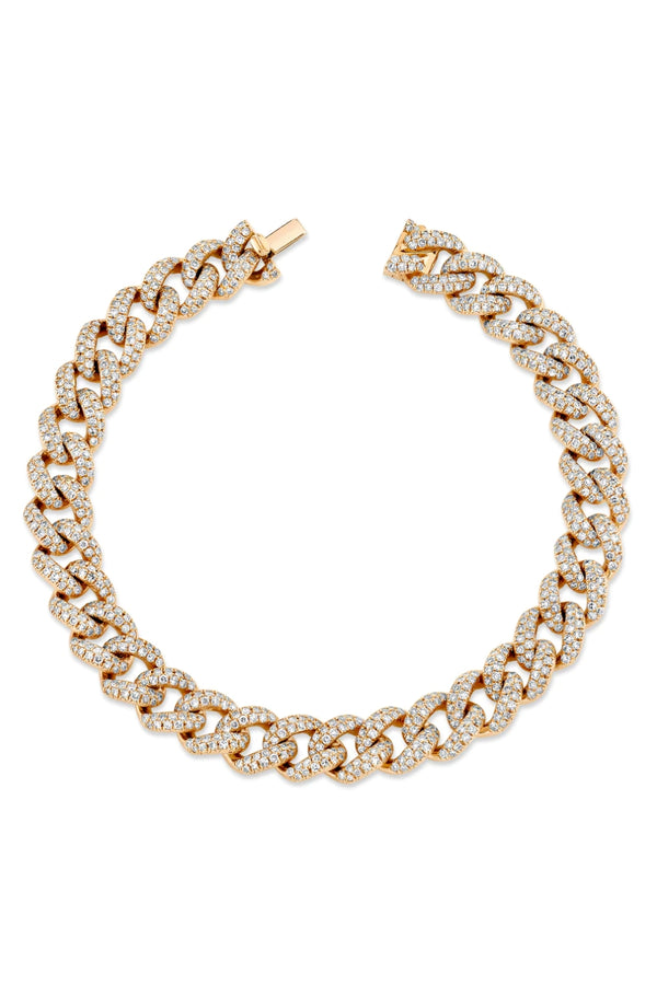 Diamond Pave Medium Link Bracelet