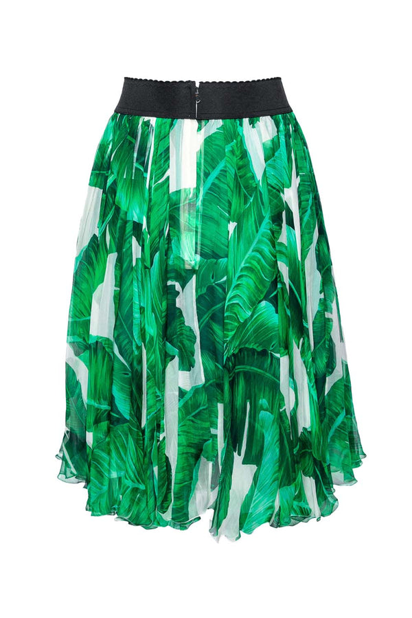 Banana Leaf Chiffon Skirt