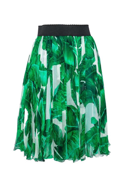 Banana Leaf Chiffon Skirt