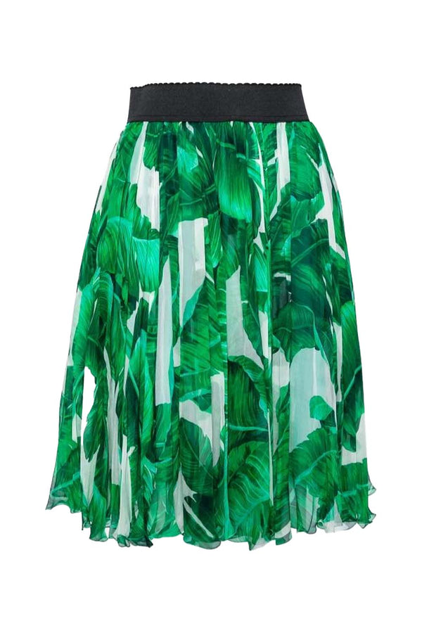 Banana Leaf Chiffon Skirt