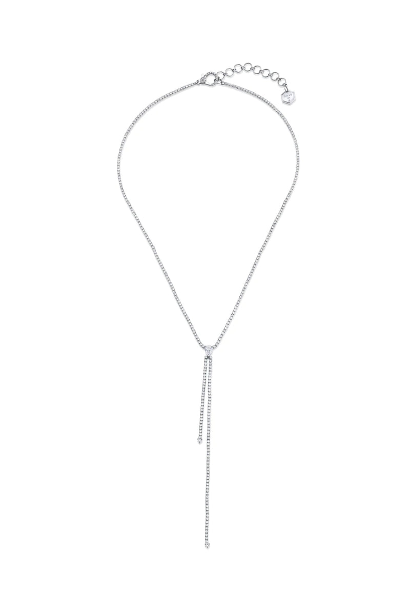 DOUBLE DROP DIAMOND THREADS Y NECKLACE