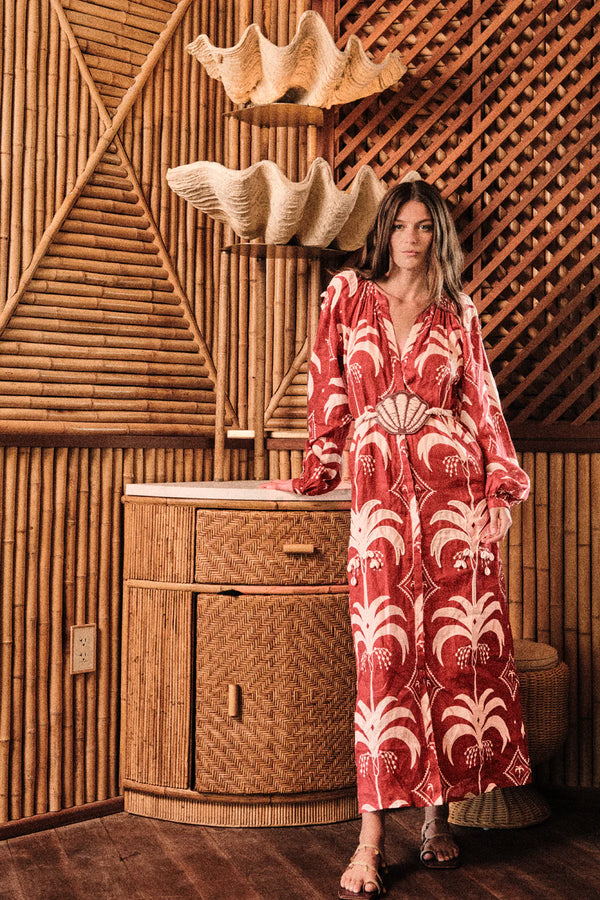 Weaving Waves Linen Tunic Dress