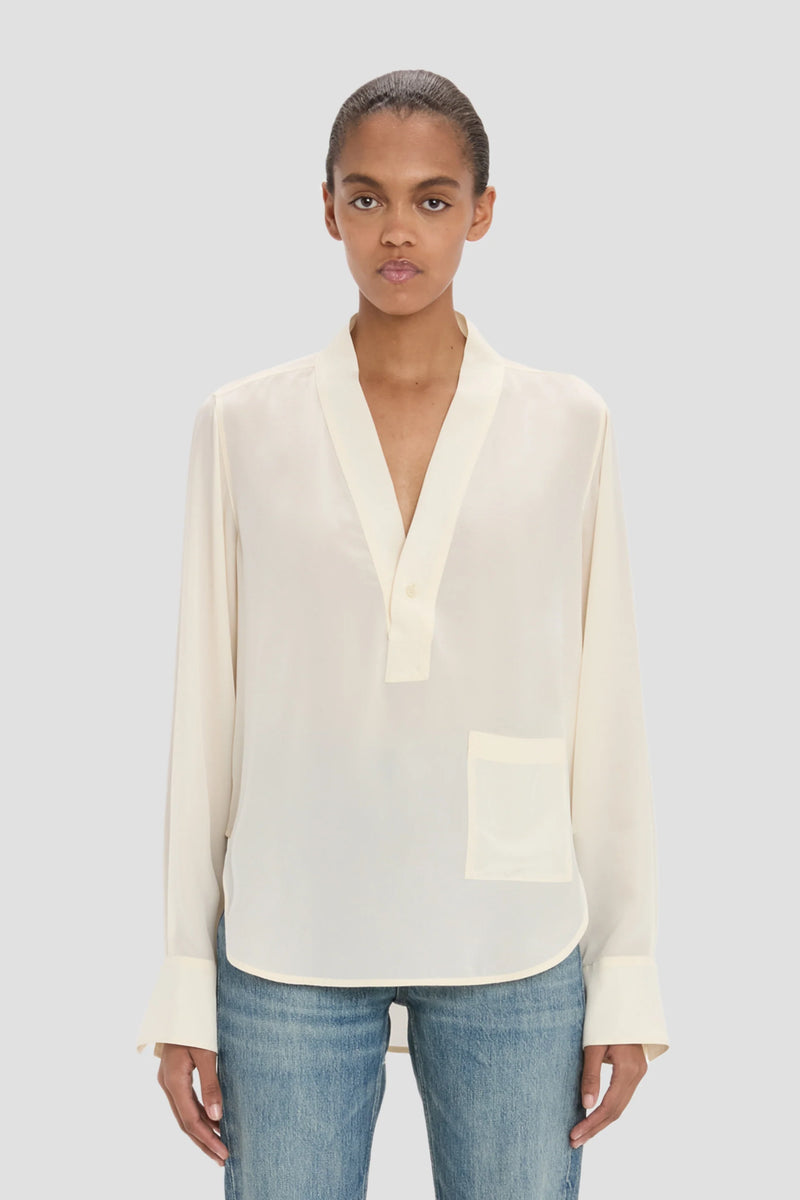 V-neck Silk Blouse – Belinda International