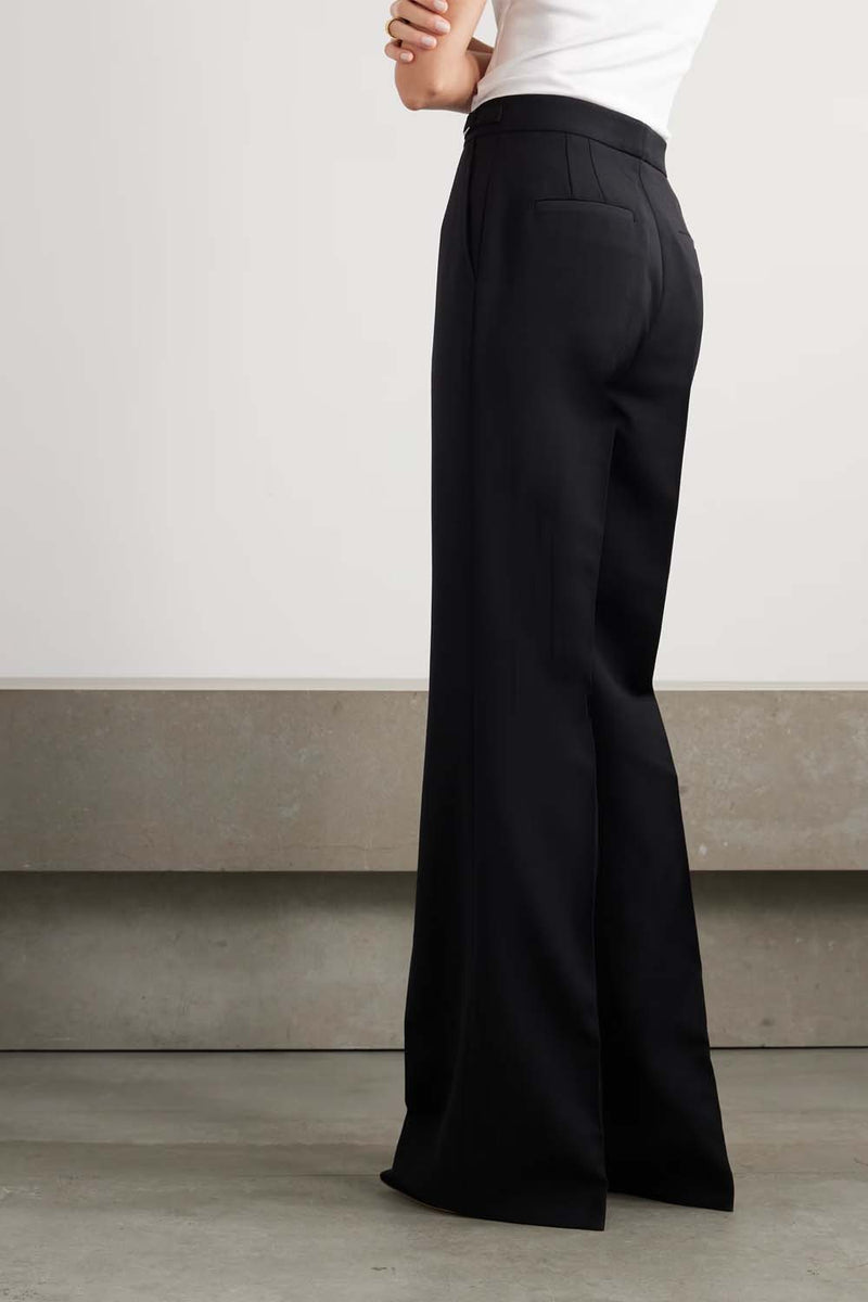 Vesta Wool-Twill Straight-Leg Pants