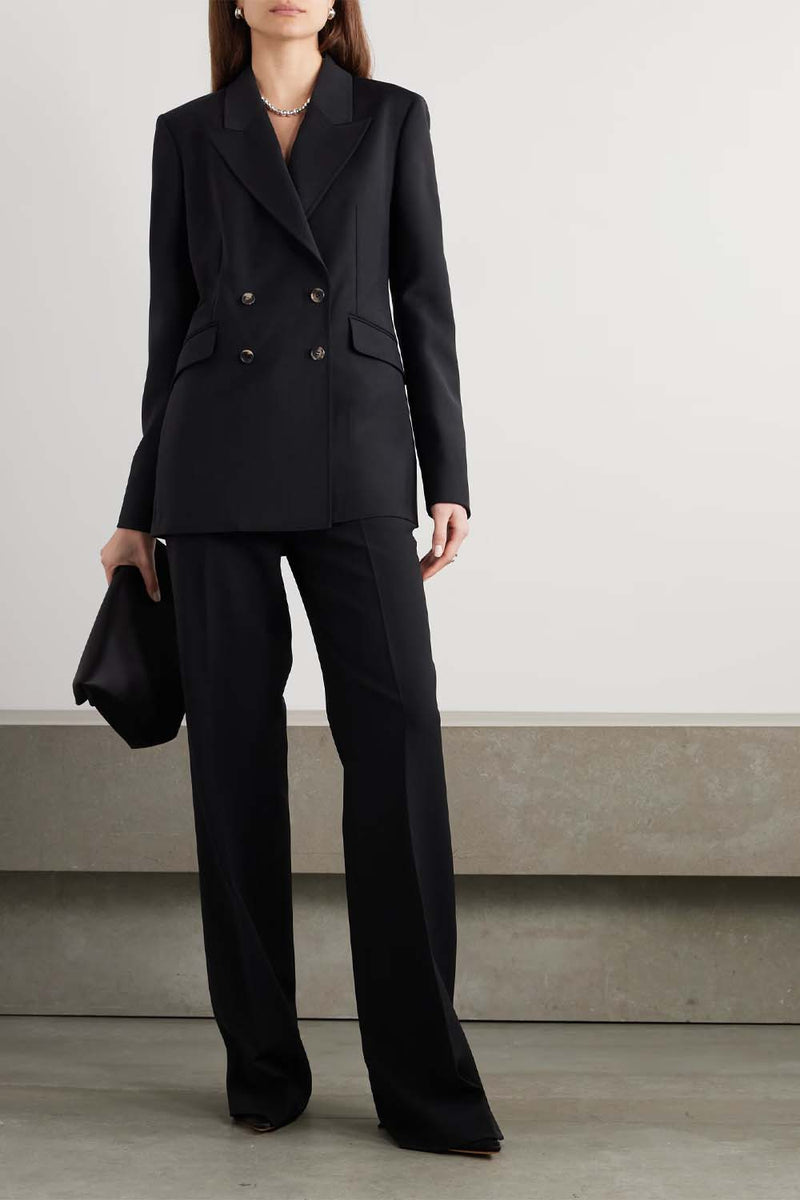 Vesta Wool-Twill Straight-Leg Pants
