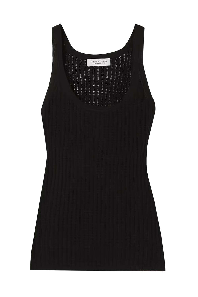 Nevin Pointelle-Knit Cashmere and Silk-Blend Tank