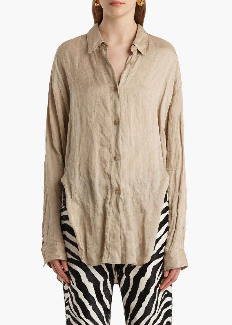 Creased Satin Goya Shirt