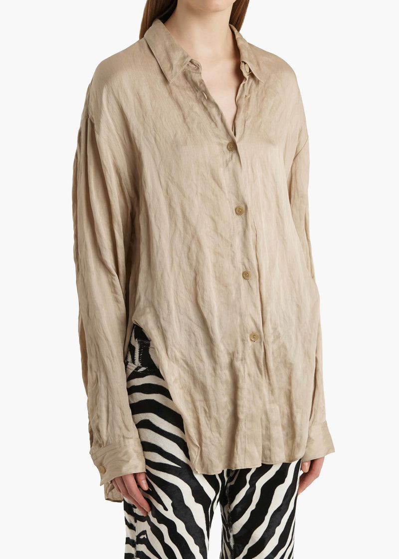 Creased Satin Goya Shirt