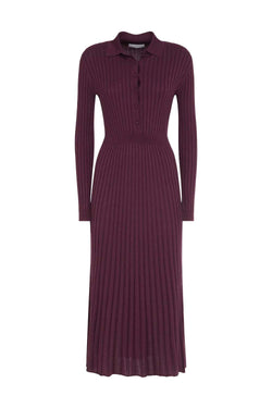 Ardor Ribbed Cashmere and Silk-Blend Midi Dress