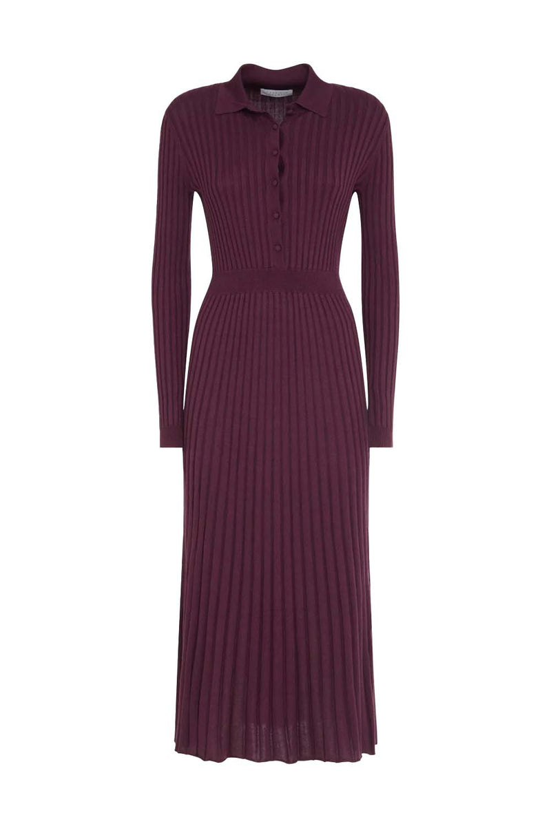 gabriela hearst ardor ribbed cashmere and silk blend midi dress Ardor Knit Maxi Dress in Washed Denim Cashmere Silk