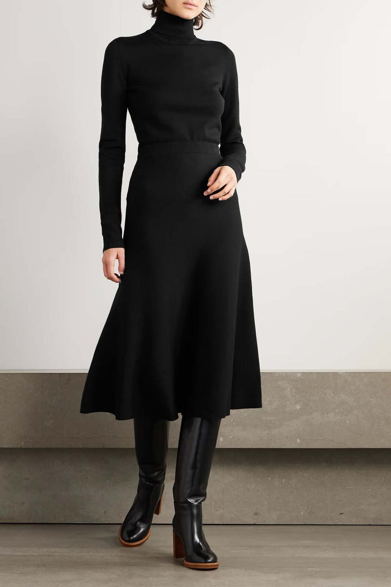 Freddie Wool, Cashmere and Silk-Blend Midi Skirt