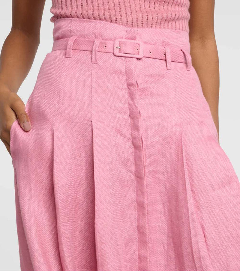 Dugald Linen Midi Skirt