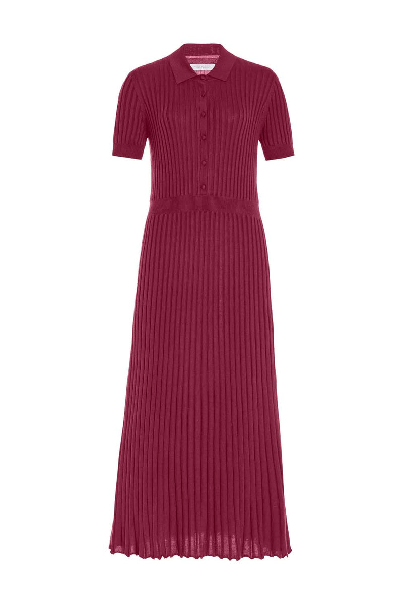 Amor Ribbed Silk & Cashmere-Blend Midi Dress