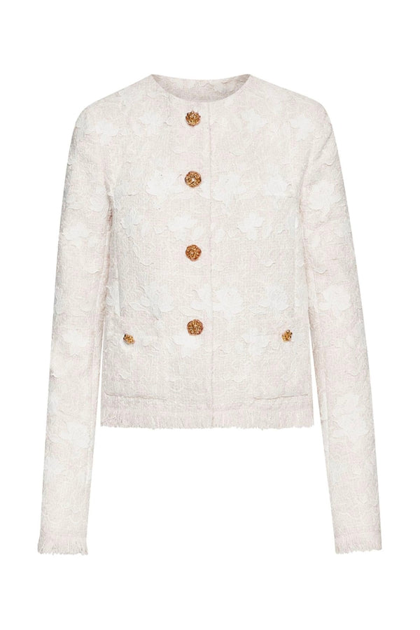 Gardenia Embroidered Tweed Jacket