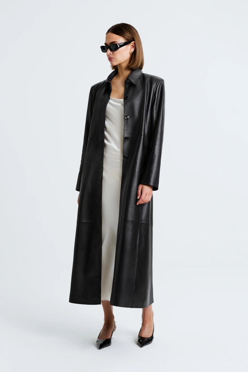 Gotham Sleek Leather Coat