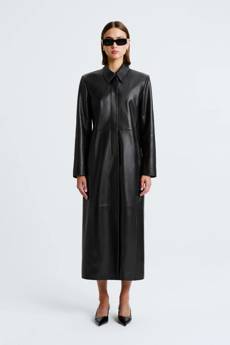 Gotham Sleek Leather Coat