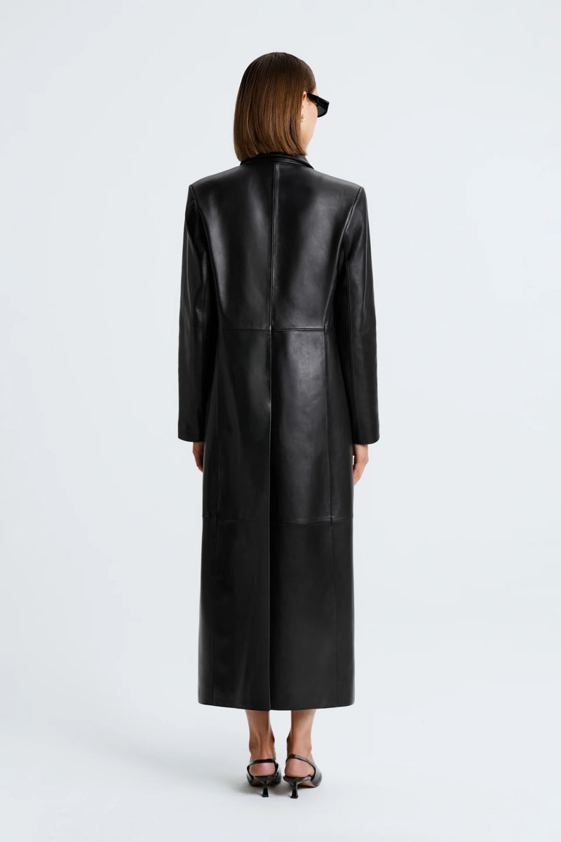 Gotham Sleek Leather Coat