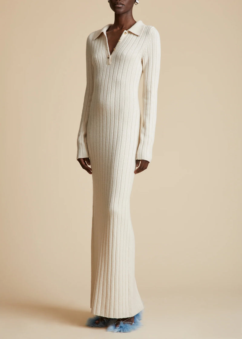 Hans Ribbed Cashmere Maxi Dress