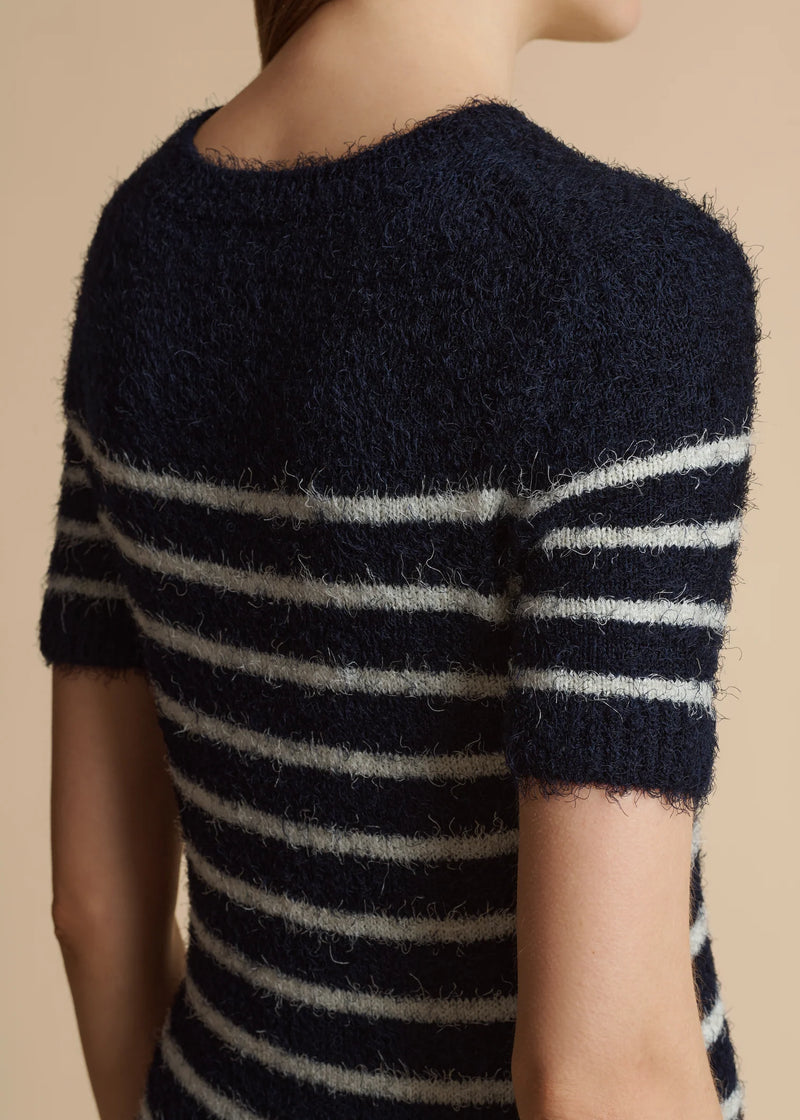 Helen Stripe Silk & Cashmere Knit Dress