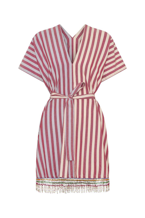 Hippolyte Oia Stripe Short Caftan