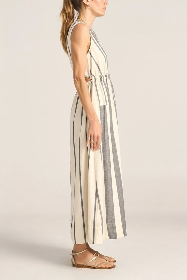 Eirene Broken Stripe Ankle Dress