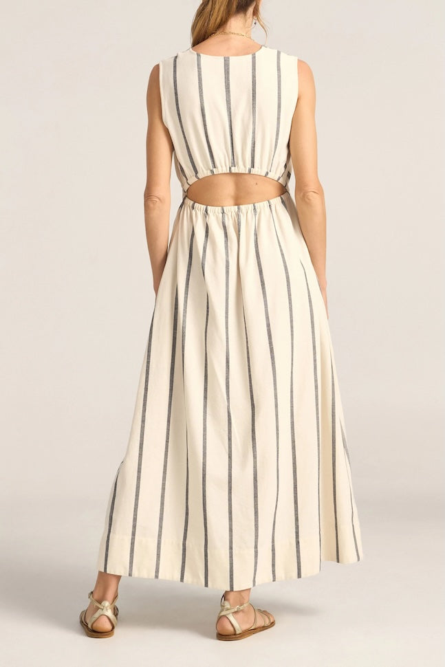 Eirene Broken Stripe Ankle Dress